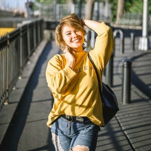 Yellow Visco over sized sweater